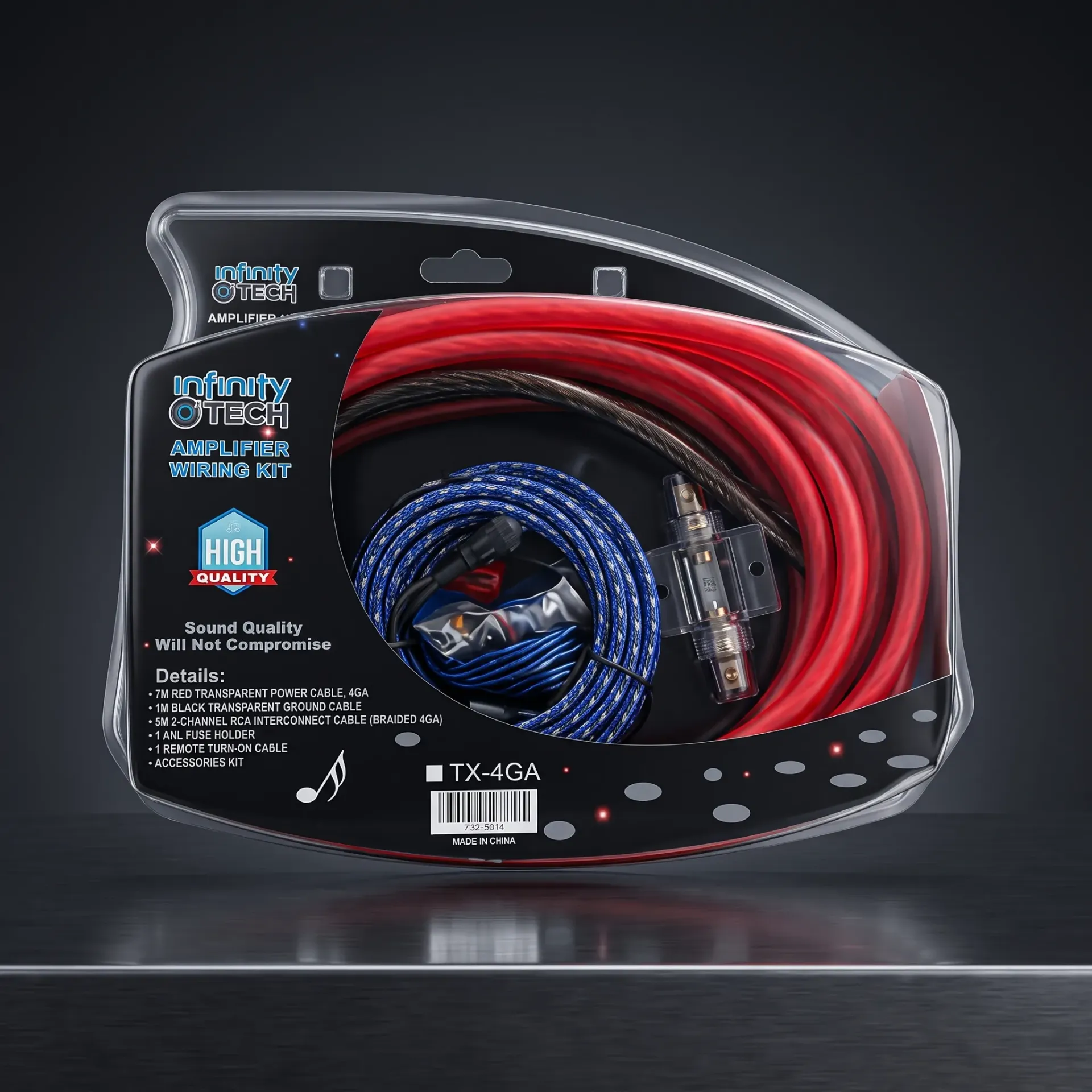 [TX4GA] KIT INSTALACION 4 GAUGE INFINITY TECH