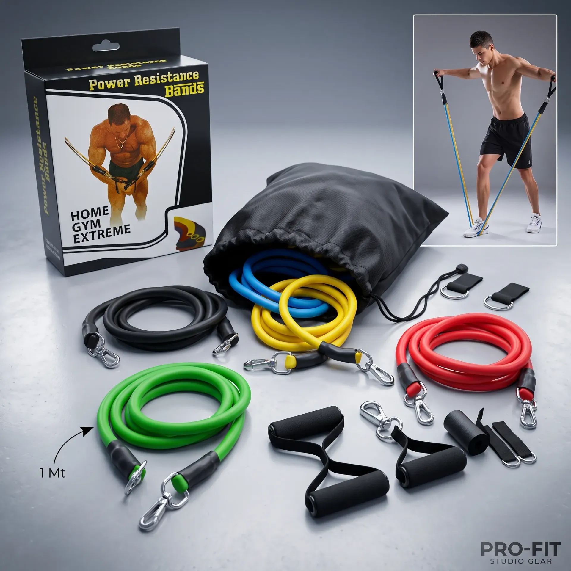 [KM03G JT003] KIT LIGAS X 5 ELASTICAS PARA EJERCICIO