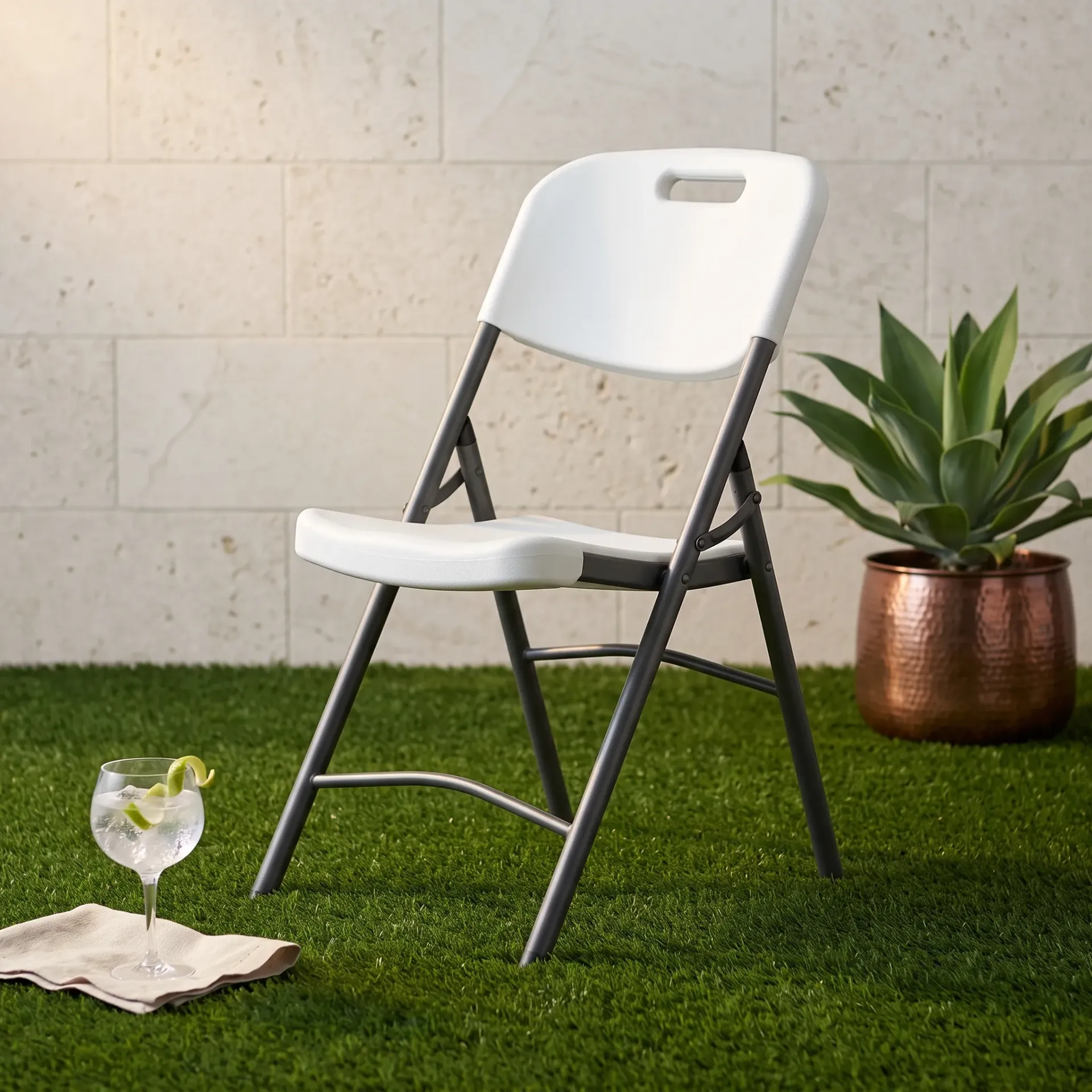 [SILLA EC101513B] SILLA PLEGABLE DE PLASTICO SUPER REFORZADA