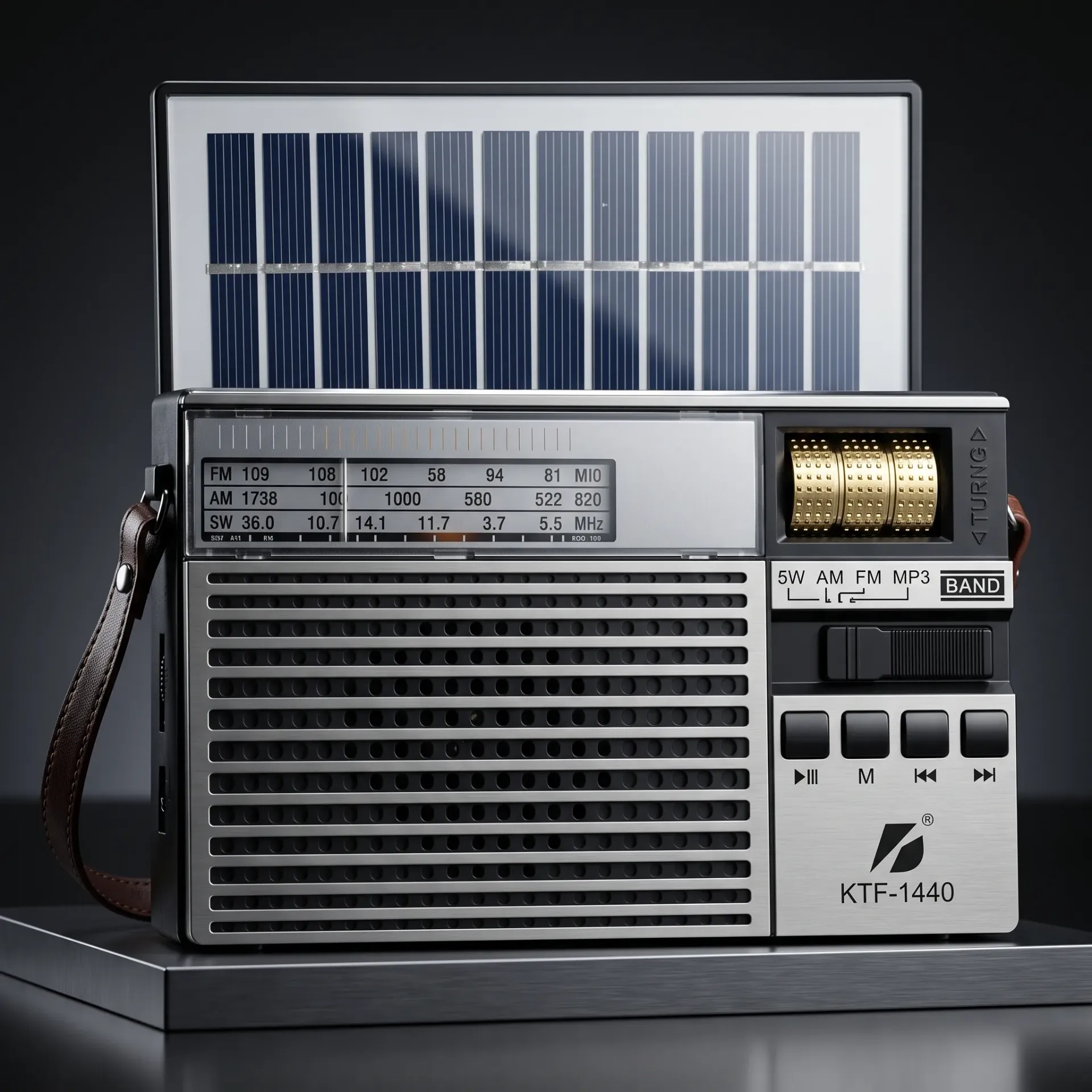 [KTF1440] RADIO RETRO BLUETOOTH C/PANEL SOLAR Y LINTERNA