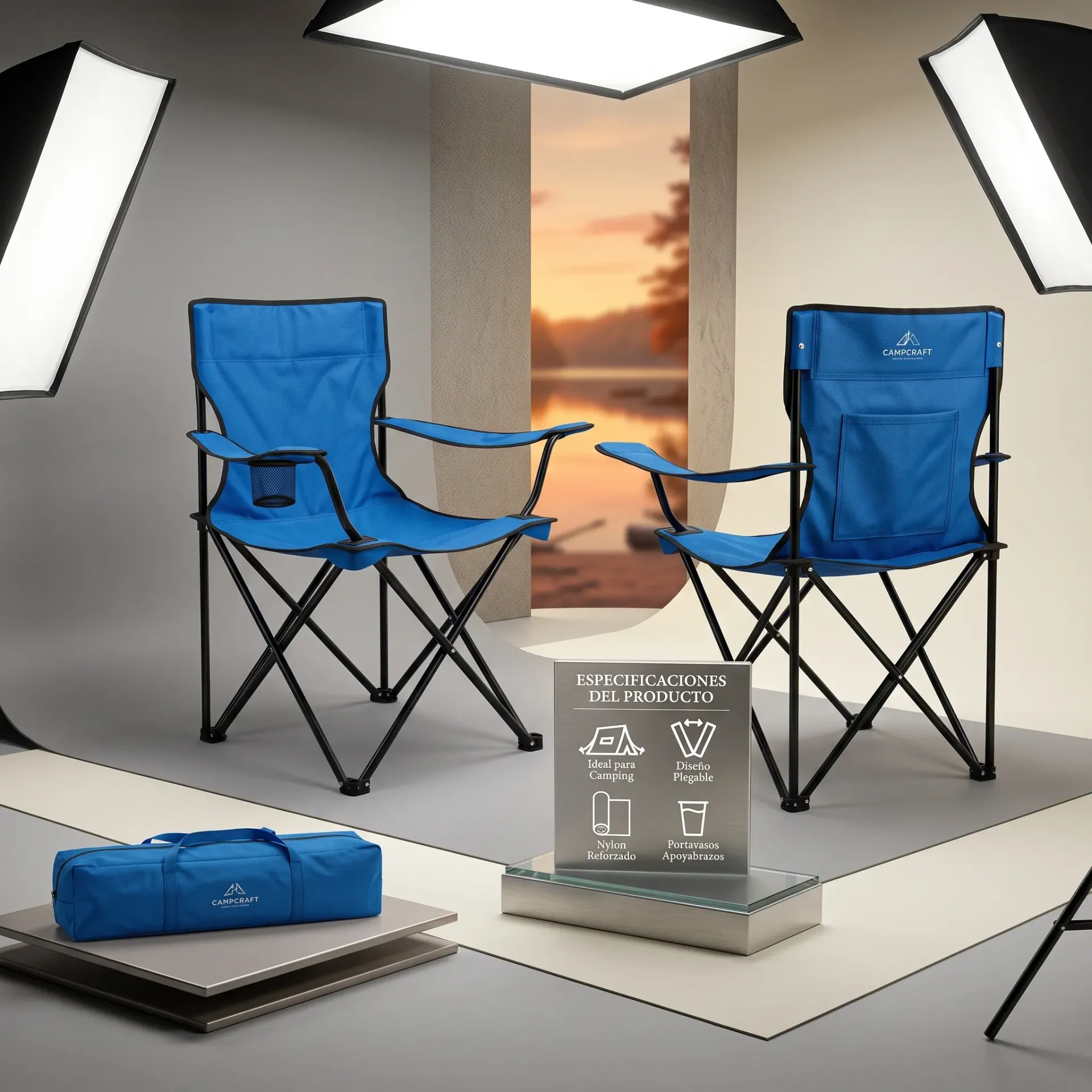 SILLA DIRECTOR PLEGABLE CAMPING COLORES VARIOS