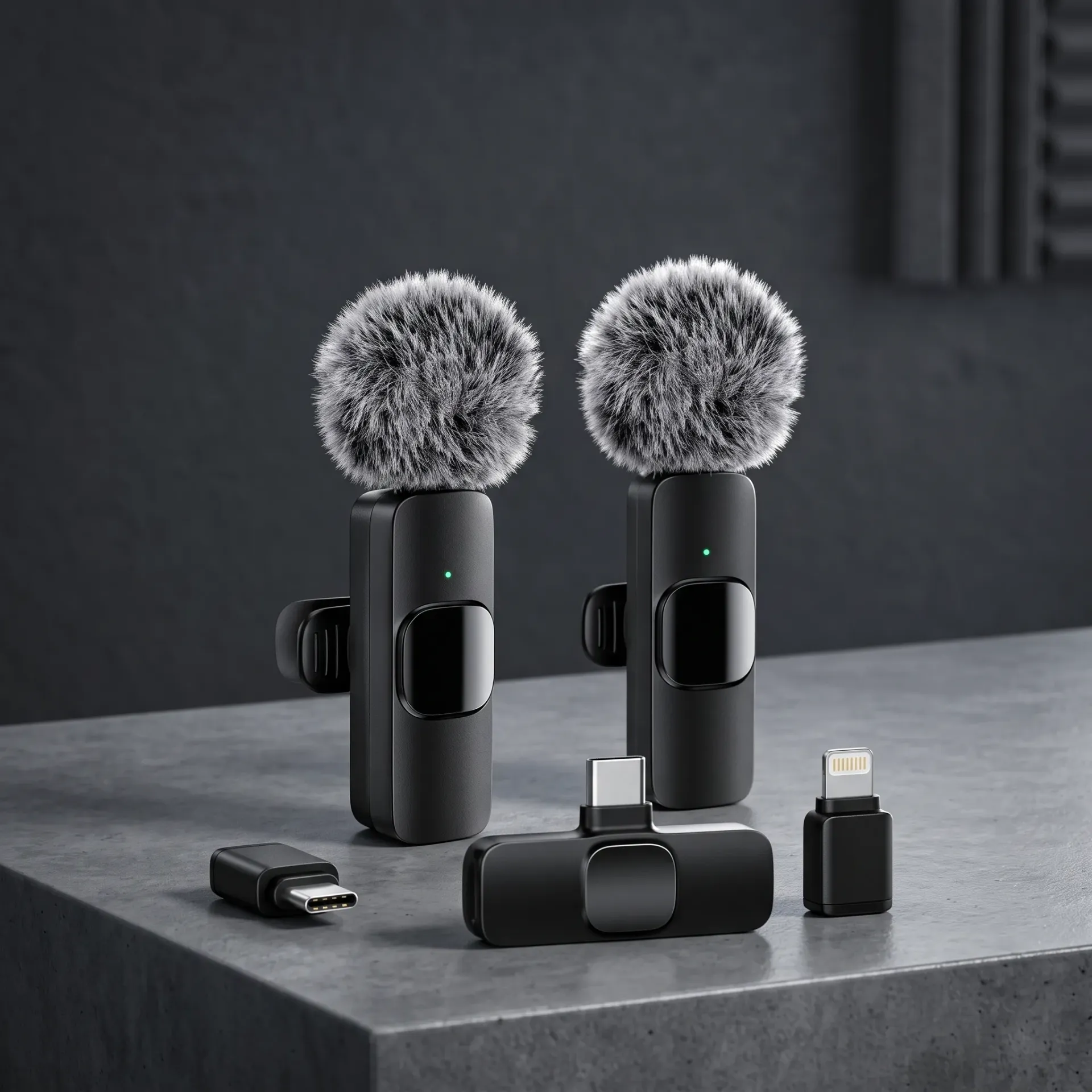 MICROFONO CORBATERO DOBLE USB-C  C/ADAPTADOR LIGTHNING