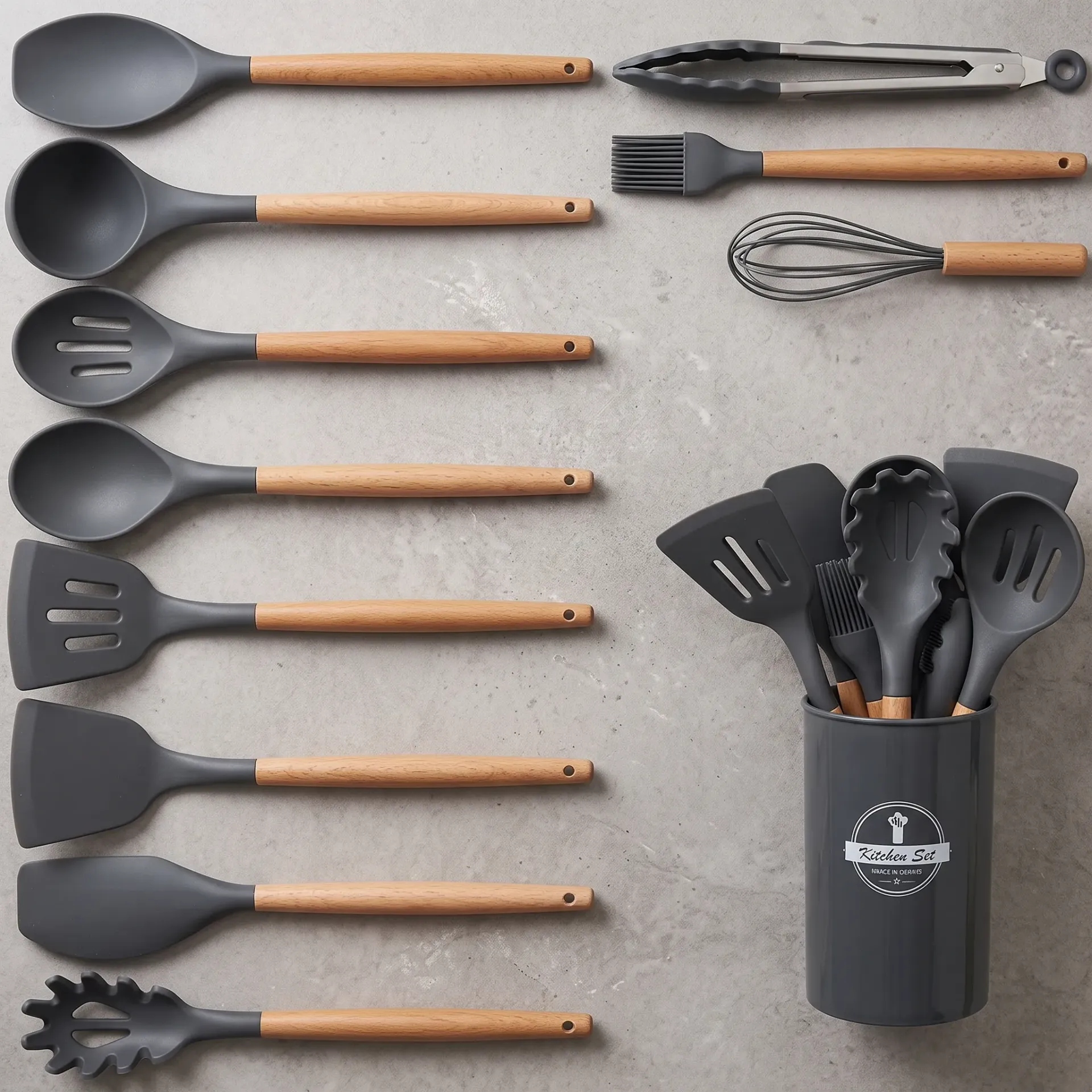 SET UTENSILIOS DE COCINA 11 PCS COLORES VARIOS