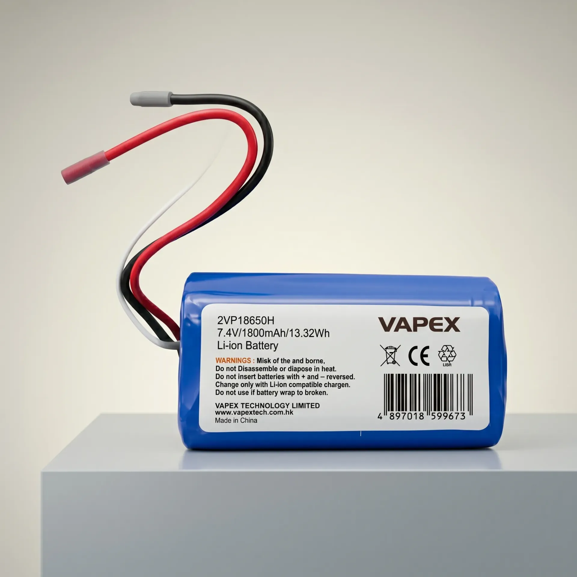 PACK 2 PILAS 18650 CON PLACA VAPEX