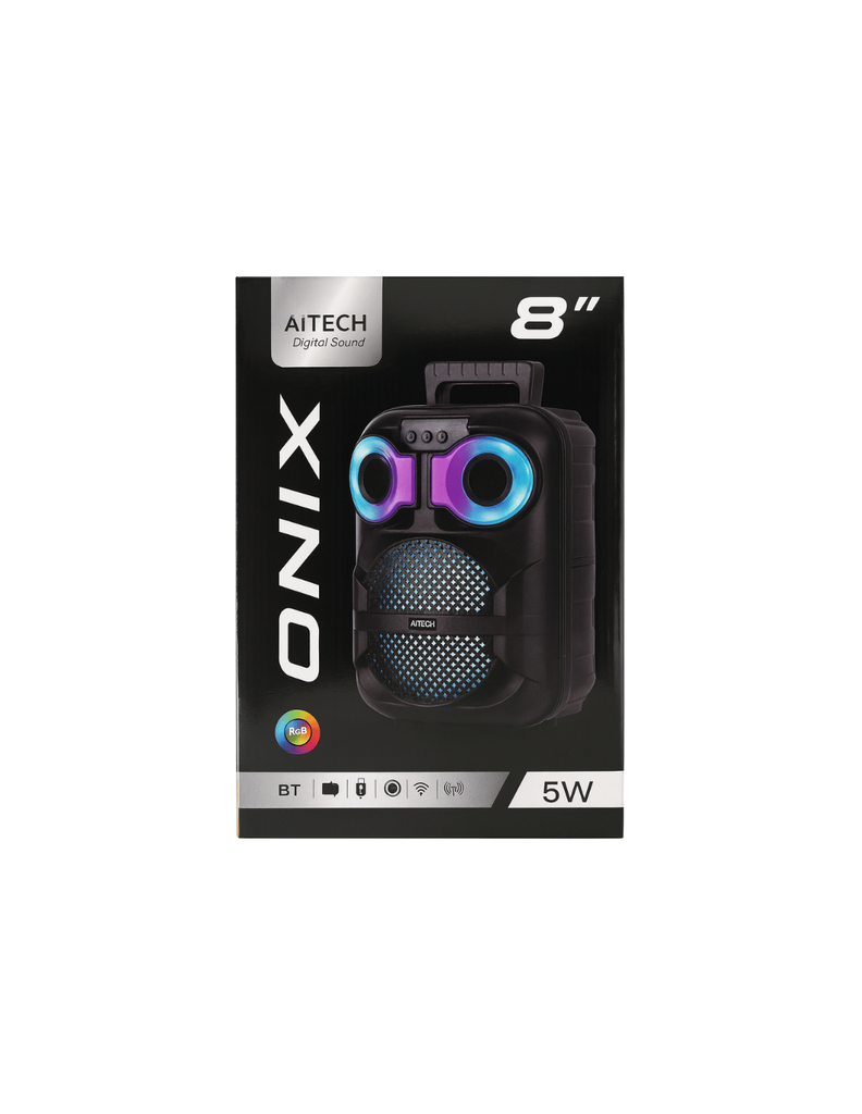 [AISP040342N] PARLANTE BLUETOOTH 8" ONIX CON LUZ RGB