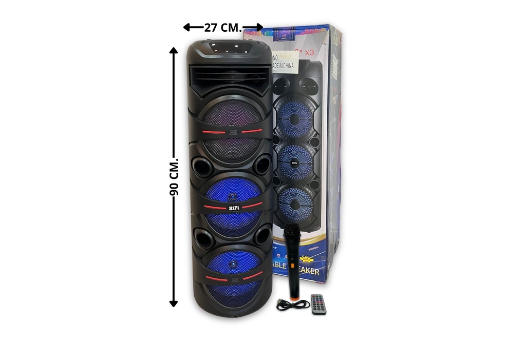 [YXS8301] PARLANTE BLUETOOTH TRIPLE 8" MICROFONO INALAMBRICO