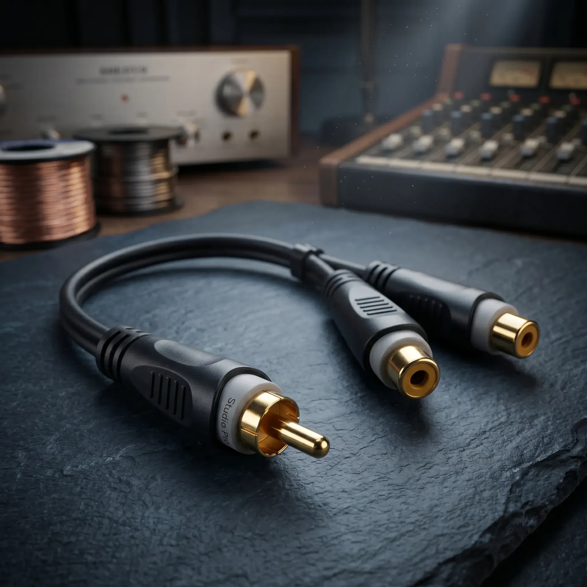 [AC12HQ] CABLE Y 1 RCA HEMBRA-2 RCA MACHO