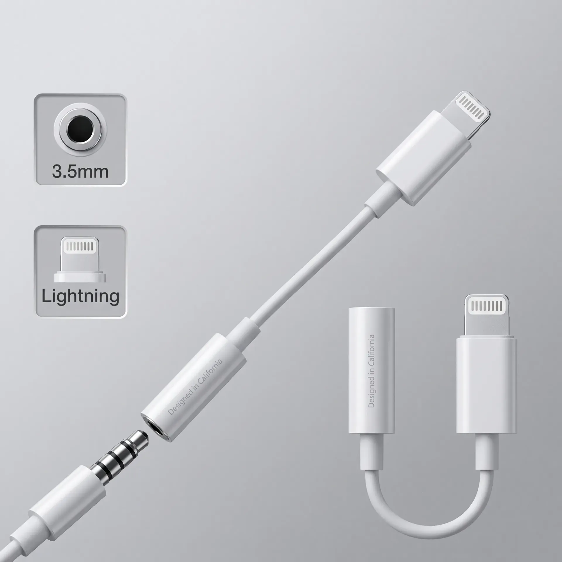 [AIAD100395B AAI] ADAPTADOR AUXILIAR HEMBRA -  IPHONE AITECH