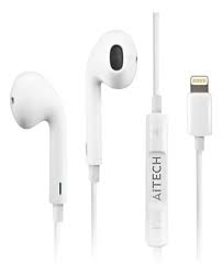 AURICULAR CON CABLE EARPODS FICHA IPHONE MANZANITA