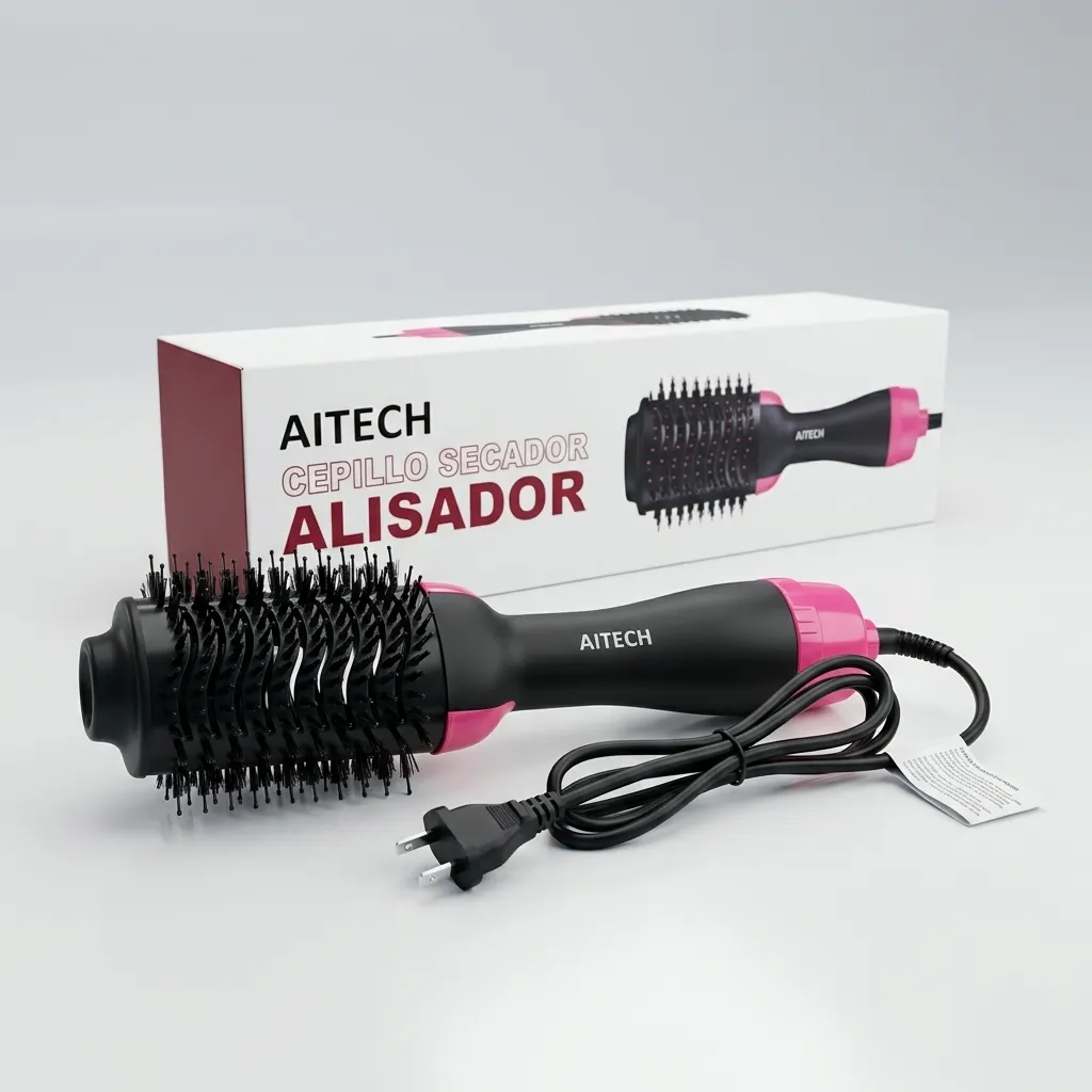 CEPILLO SECADOR ALISADOR DE CABELLO  3 EN 1