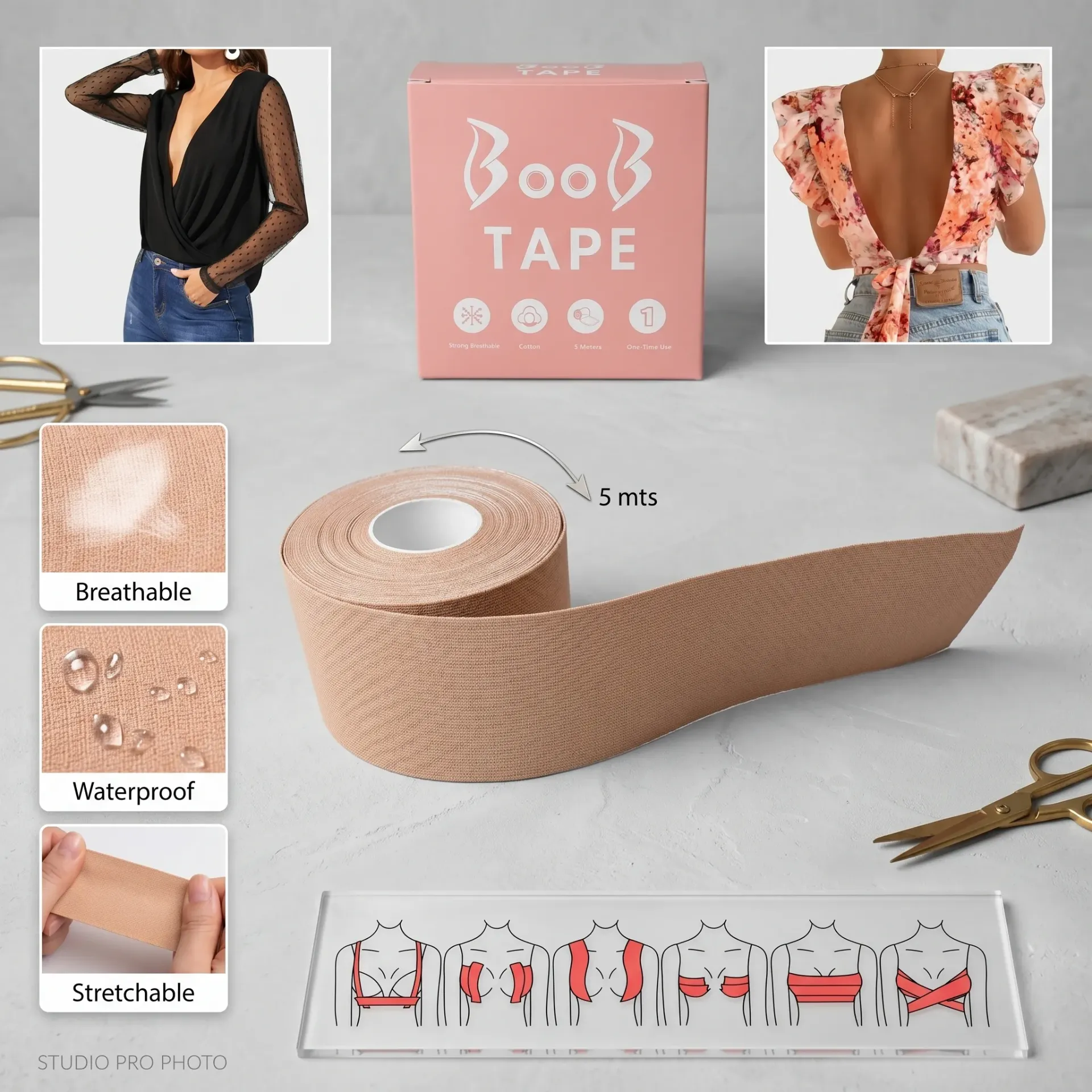 CINTA ADHESIVA PARA ESCOTES BOOB TAPE