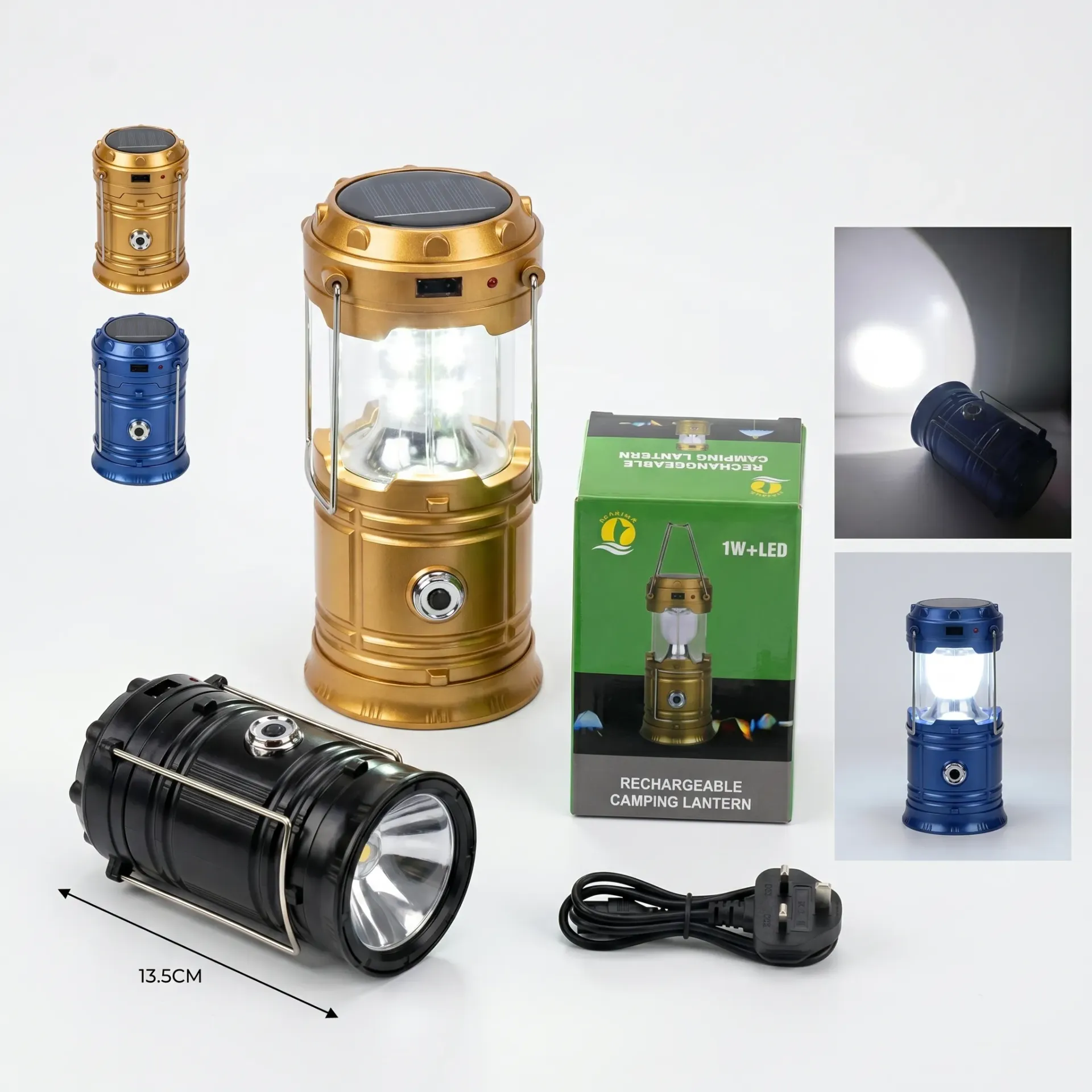 FAROL SOLAR RECARGABLE LINTERNA CAMPING